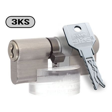 Цилиндр Evva 3KS 112 мм 56x56 ключ-ключ (никель)