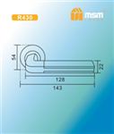Ручки раздельные MSM R430 SN/AW (Матовый никель/Дуб)  на круглом основании