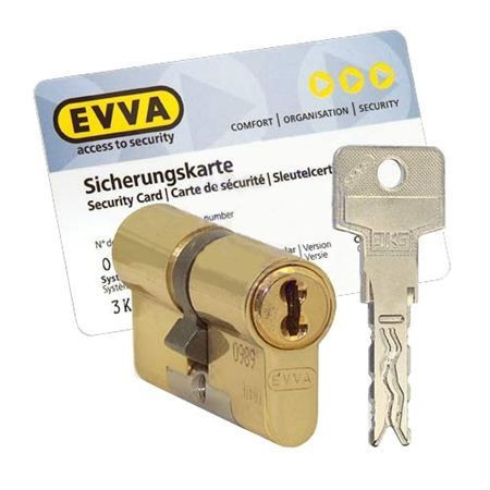Цилиндр Evva 3KS 122 мм 61x61 ключ-ключ (латунь)