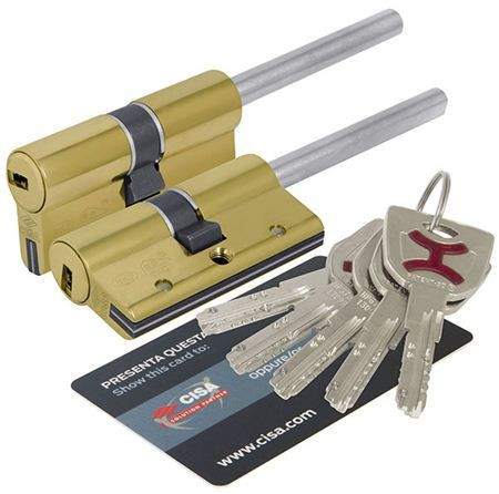 Механизм цилиндровый Cisa AP-4 S 30*30Ш кл/шток (латунь)